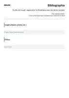 Aperçu - Feuilles d'exercices - Feuille de travail - apprendre l'arithmétique avec des tâches simples - Page 1