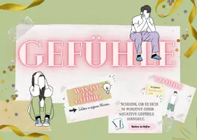 Vorschau - Fördermaterial/Inklusion - Gefühle (Definition, Pantomime, Einstieg, Übungen, positive und negative Gefühle) - Deckblatt