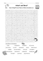 Vorschau - Spiele - Suchsel Arbeit und Beruf (B1) Wortschatz – als PDF & Word - Seite 1