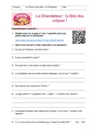 Vorschau - Arbeitsblätter - La Chandeleur et la fête des crêpes B1/B2 - Seite 1