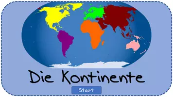 Vorschau - Unterrichtsreihen - Die Kontinente - interaktive Kartei - Deckblatt
