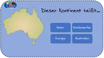 Vorschau - Unterrichtsreihen - Die Kontinente - interaktive Kartei - Seite 1