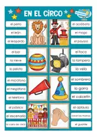 Aperçu - Jeux - En el circo Espagnol clip cards - Page 3