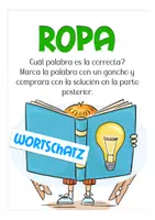 Aperçu - Jeux - la ropa Clip Cards Espagnol - Page 1