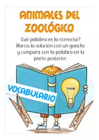 Aperçu - Jeux - los animales del zoológico clip cards Espagnol - Page 1