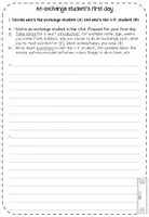 Vorschau - Arbeitsblätter - An exchange student's first day - dialogue / role play - Seite 1