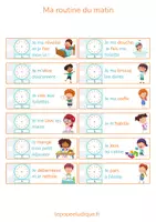 Aperçu - Apprentissages en autonomie - Routines du matin et du soir à imprimer - Page de couverture