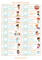 Aperçu - Apprentissages en autonomie - Routines du matin et du soir à imprimer - Page 1