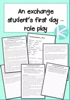 Vorschau - Arbeitsblätter - An exchange student's first day - dialogue / role play - Deckblatt
