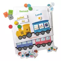 Aperçu - Apprentissages en autonomie - Train de la semaine avec météo et émotions - Page de couverture