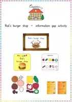 Aperçu - Cartes / Images - Rod's burger shop - information gap activity - Page de couverture