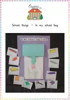Aperçu - Feuilles d'exercices - School things - In my school bag - Page de couverture