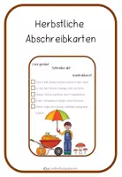Vorschau - Stationenlernen - Herbstliche Abschreibkarten #herbstsale - Deckblatt