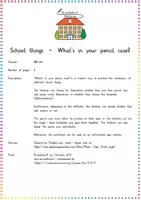 Aperçu - Feuilles d'exercices - School things - What's in your pencil case? - Page 1