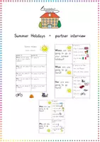 Aperçu - Cartes d'exercices - Summer Holidays - partner interview - Page de couverture