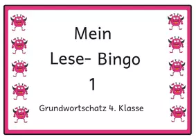 Vorschau - Arbeitsblätter - Lesebingo Grundwortschatz 1 für die 4. Klasse - Deckblatt