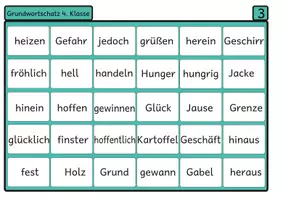 Vorschau - Stationenlernen - Lesebingo Grundwortschatz 3 für die 4. Klasse - Seite 3