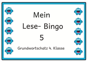 Vorschau - Arbeitsblätter - Lesebingo Grundwortschatz 5 für die 4. Klasse - Deckblatt