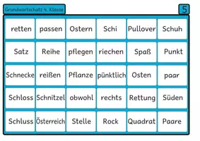 Vorschau - Arbeitsblätter - Lesebingo Grundwortschatz 5 für die 4. Klasse - Seite 3