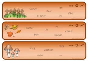 Vorschau - Aufgabenkarten - Abschreibkarten Schüttelsätze Herbst - Seite 3