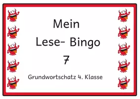 Vorschau - Arbeitsblätter - Lesebingo Grundwortschatz 7 für die 4. Klasse - Deckblatt