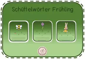 Vorschau - Arbeitsblätter - Paket: Schüttelwörter und Schüttelsätze Frühling #hellospringateduki - Deckblatt