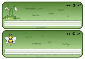 Vorschau - Arbeitsblätter - Schüttelsätze Frühling - Seite 1