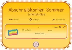 Vorschau - Spiele - Paket: Schüttelwörter und Schüttelsätze Sommer - Deckblatt
