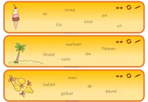 Vorschau - Spiele - Paket: Schüttelwörter und Schüttelsätze Sommer - Seite 1
