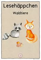 Vorschau - Arbeitsblätter - Lesehäppchen Waldtiere #edukiknaller2021 - Deckblatt