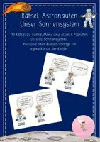 Vorschau - Spiele - Rätsel-Astronauten zum Sonnensystem - Deckblatt
