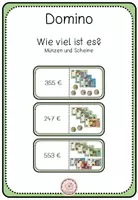 Vorschau - Spiele - Domino: Wie viel ist es? Scheine und Münzen - Deckblatt