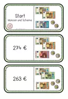 Vorschau - Spiele - Domino: Wie viel ist es? Scheine und Münzen - Seite 1