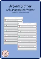 Vorschau - Arbeitsblätter - Schlangensätze Winter Klasse 3 und 4: Arbeitsblätter - Deckblatt