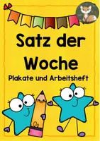 Vorschau - Arbeitsblätter - Satz der Woche Plakate und Heft - Deckblatt
