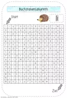 Vista previa - Hojas de trabajo - Suchsel / Buchstabenlabyrinth - Buchstabe Ii - mit Lösung - Alemàn / Deutsch - página 2