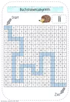 Vista previa - Hojas de trabajo - Suchsel / Buchstabenlabyrinth - Buchstabe Ii - mit Lösung - Alemàn / Deutsch - página 3