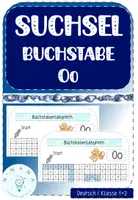 Vista previa - Hojas de trabajo - Suchsel / Buchstabenlabyrinth - Buchstabe Oo - mit Lösung - Alemàn / Deutsch - Portada