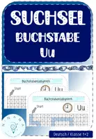 Vista previa - Juegos / Gamificación - Suchsel / Buchstabenlabyrinth - Buchstabe Uu - mit Lösung - Alemàn / Deutsch - Portada