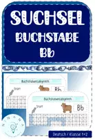 Vista previa - Juegos / Gamificación - Suchsel / Buchstabenlabyrinth - Buchstabe Bb - mit Lösung - Alemàn / Deutsch - Portada