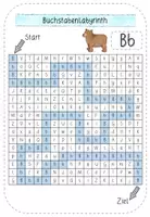Vista previa - Juegos / Gamificación - Suchsel / Buchstabenlabyrinth - Buchstabe Bb - mit Lösung - Alemàn / Deutsch - página 3