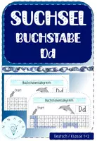 Vista previa - Hojas de trabajo - Suchsel / Buchstabenlabyrinth - Buchstabe Dd - mit Lösung - Alemàn / Deutsch - Portada