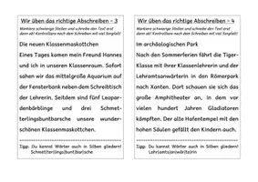 Vorschau - Arbeitsblätter - Wir üben das richtige Abschreiben Klasse 3 und 4 - Seite 1