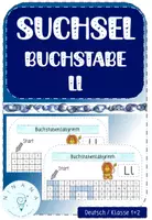 Vista previa - Hojas de trabajo - Suchsel / Buchstabenlabyrinth - Buchstabe Ll - mit Lösung - Alemàn / Deutsch - Portada