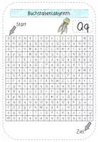 Vista previa - Juegos / Gamificación - Suchsel / Buchstabenlabyrinth - Buchstabe Qq - mit Lösung - Alemàn / Deutsch - página 2