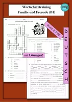 Vorschau - Arbeitsblätter - DaF / DaZ Wortschatz-Paket Familie, Freunde & Beziehungen (B1) – als PDF & Word - Seite 1
