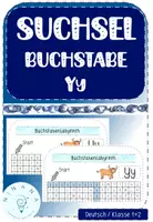 Vista previa - Hojas de trabajo - Suchsel / Buchstabenlabyrinth Buchstabe Yy - mit Lösung - Alemàn / Deutsch - Portada