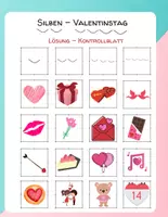 Vorschau - Mal- und Bastelvorlagen - Klettmappe Silben zuordnen - Thema Valentinstag - Seite 3