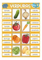 Aperçu - Jeux - verduras clip cards Espagnol - Page 2