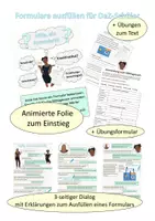 Vista previa - Tarjetas / Manipulativos - "Formulare ausfüllen" Dialogue alemán - Portada